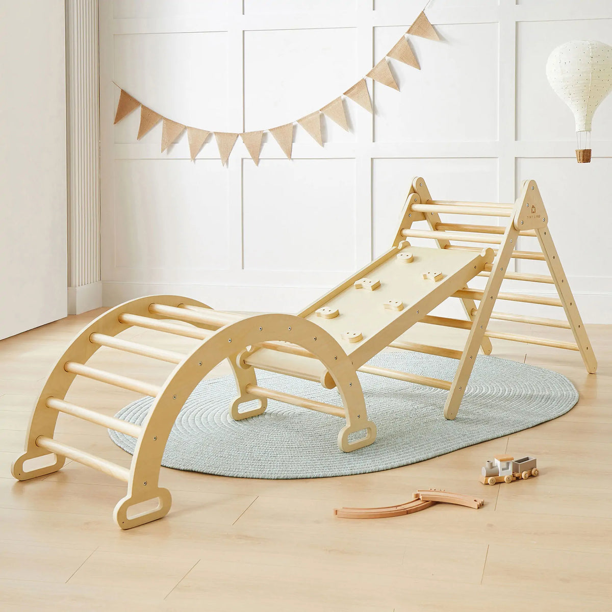 Tiny Land Pikler Triangle 7-in-1 Montessori Climbing Set — product image 1 of 20