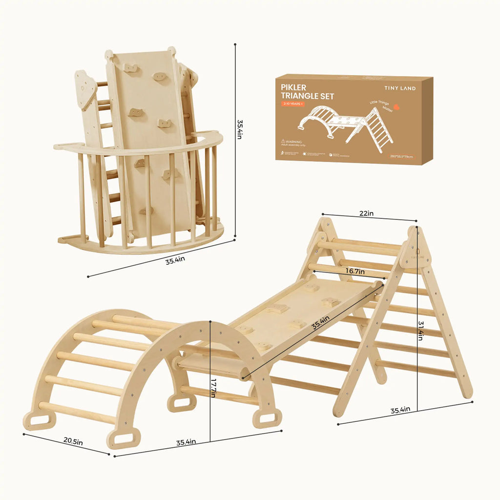 Tiny Land Pikler Triangle 7-in-1 Montessori Climbing Set — product image 10 of 20