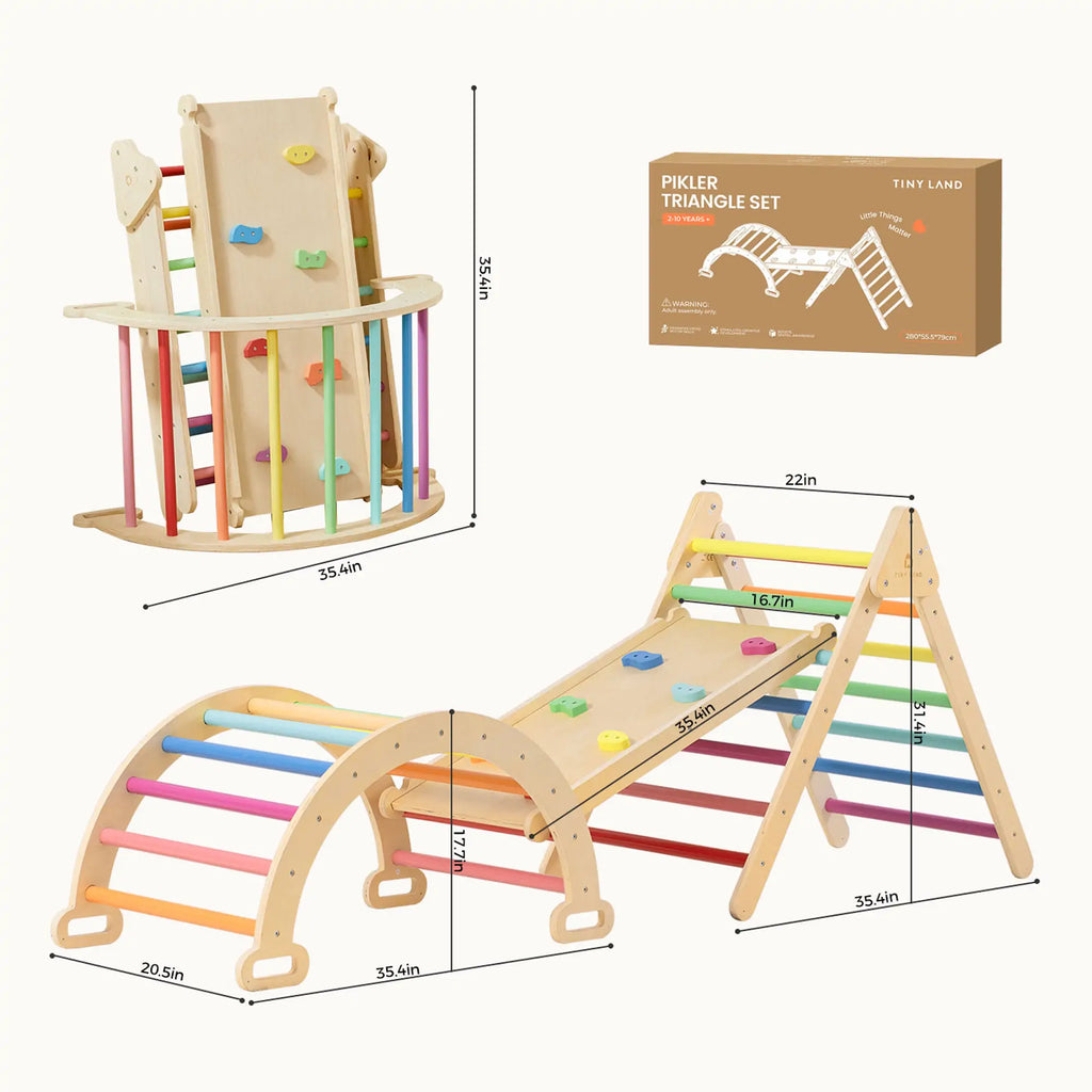 Tiny Land 7-in-1 Rainbow Climbing Set with Play Pad — product image 10 of 12