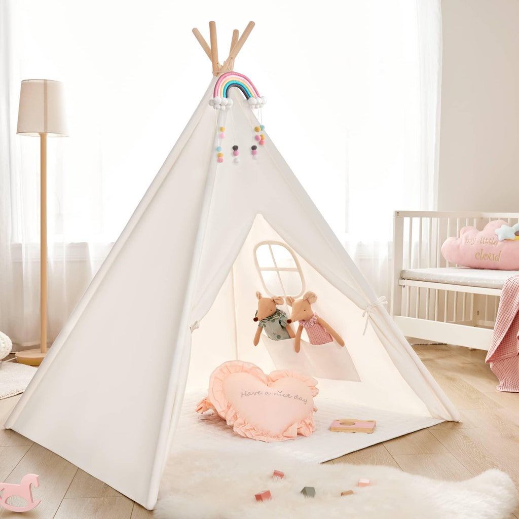 Tiny Land Teepee Tent for Kids with Mat – Indoor Play Tent with Floor Mat — product image 9 of 11