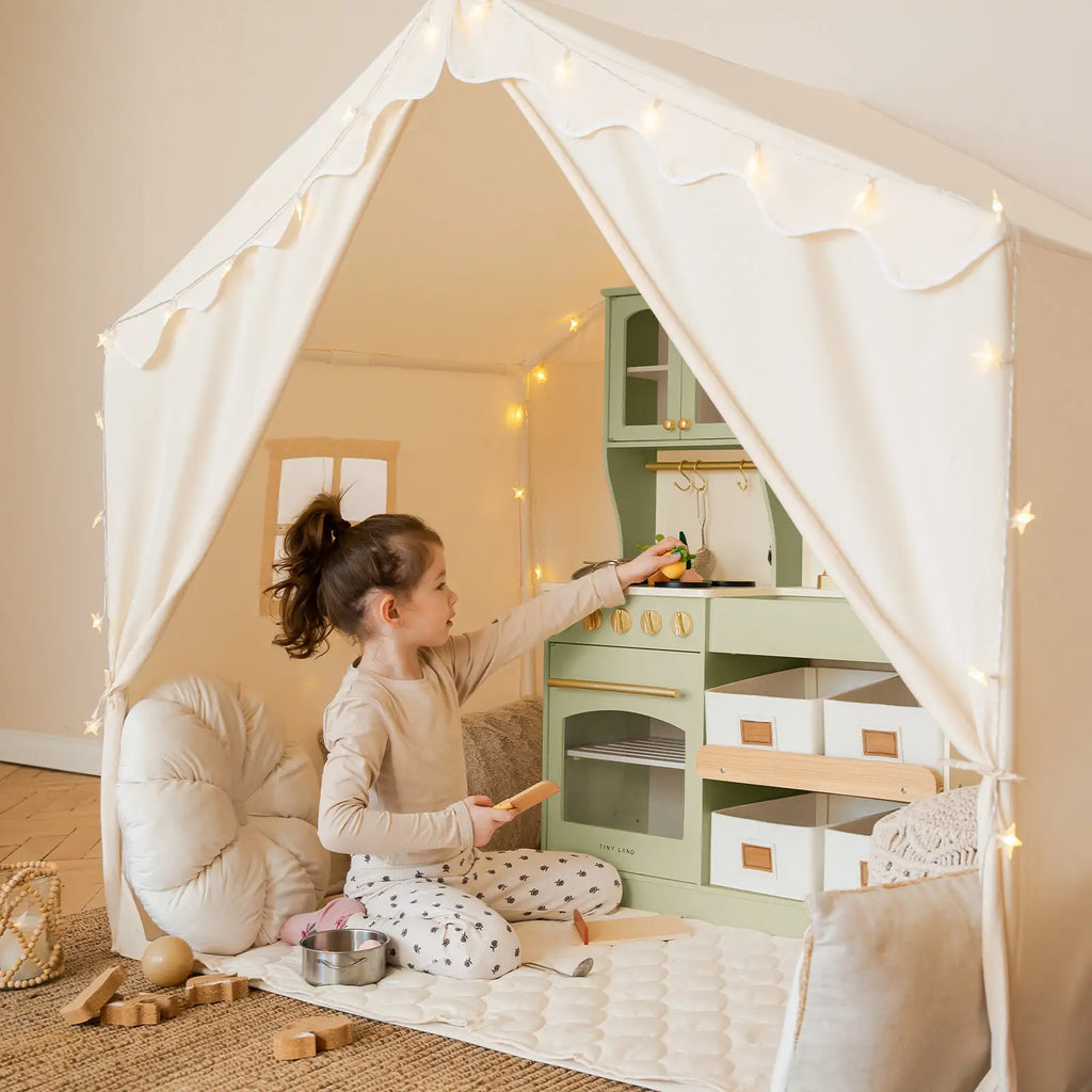Tiny Land Kids Tent – Large Cozy Tent with Star Lights — product image 4 of 18