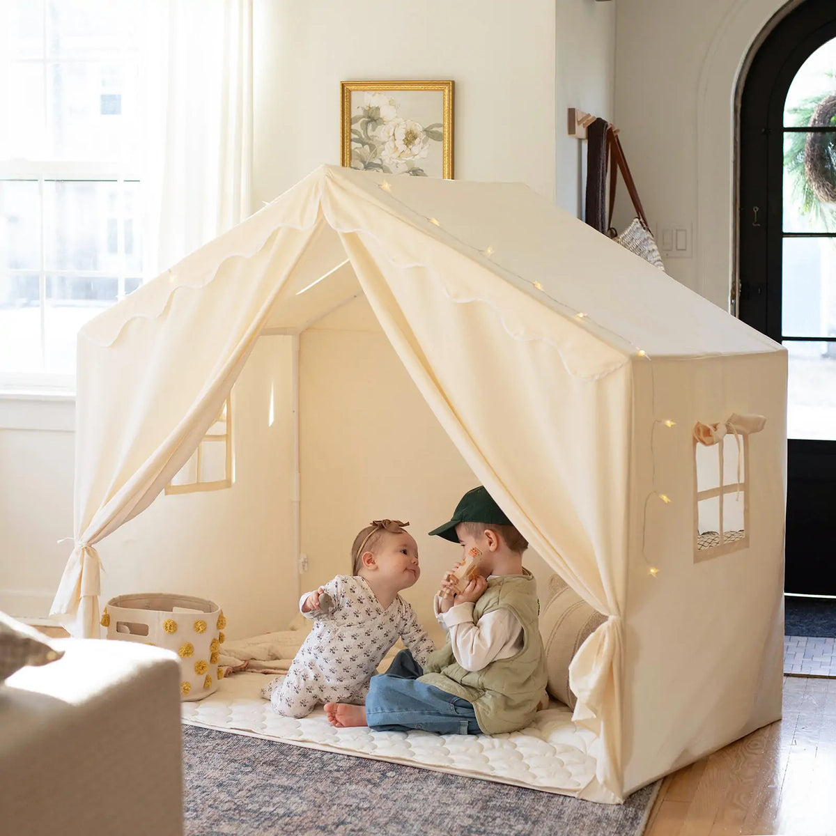Tiny Land Kids Tent – Large Cozy Tent with Star Lights — product image 7 of 18