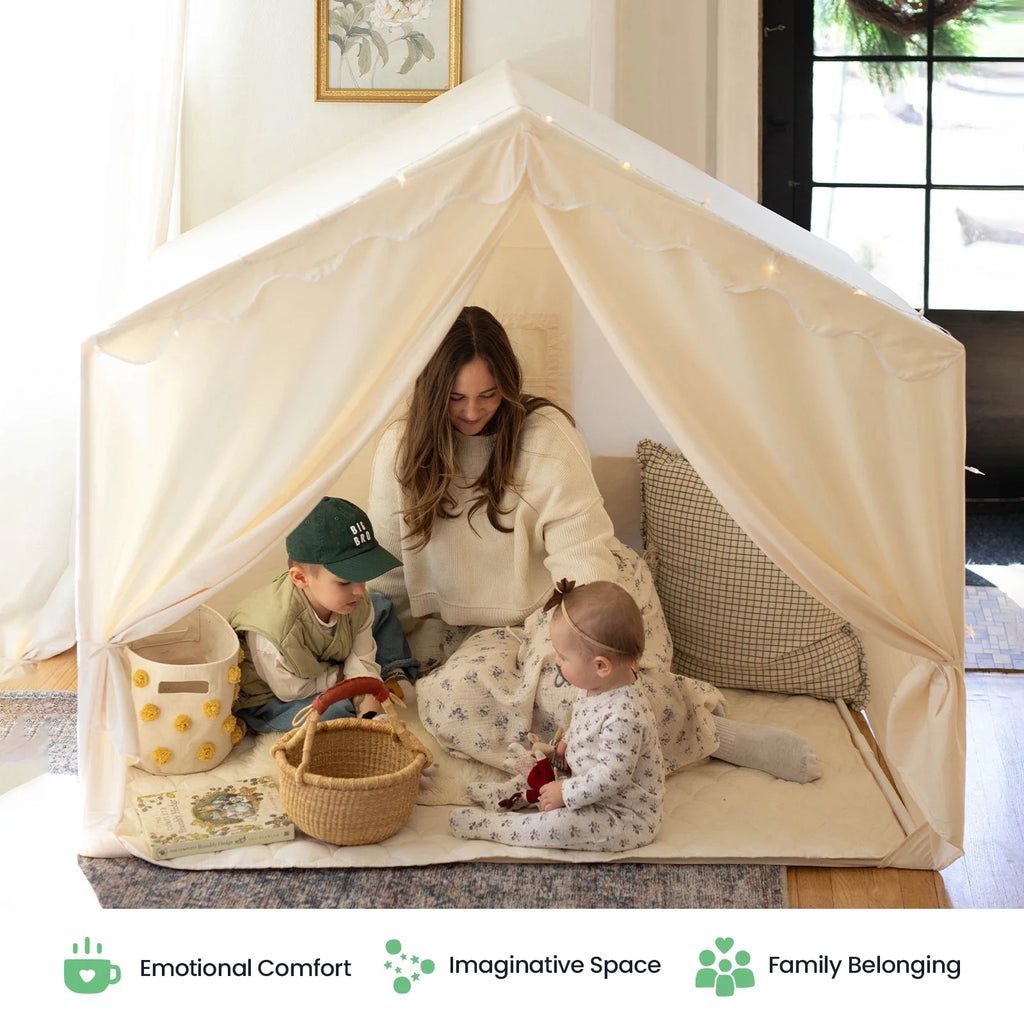 Tiny Land Kids Tent – Large Cozy Tent with Star Lights — product image 2 of 18