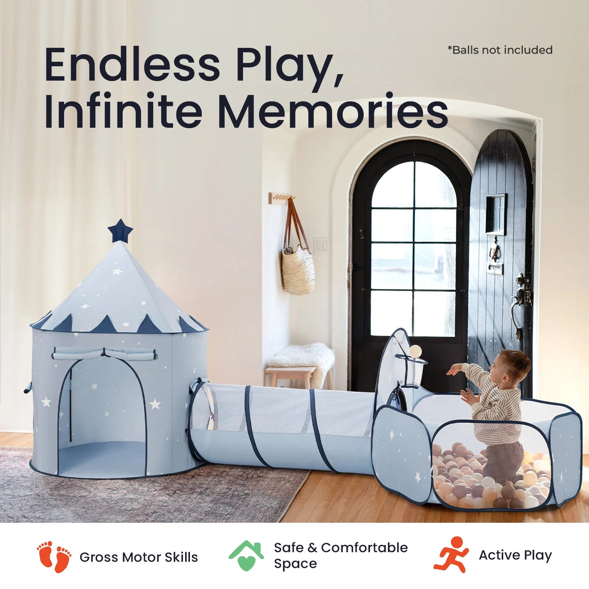 Tiny Land Compact Adventure 3-in-1 Play Tunnel (No Balls) — product image 10 of 27