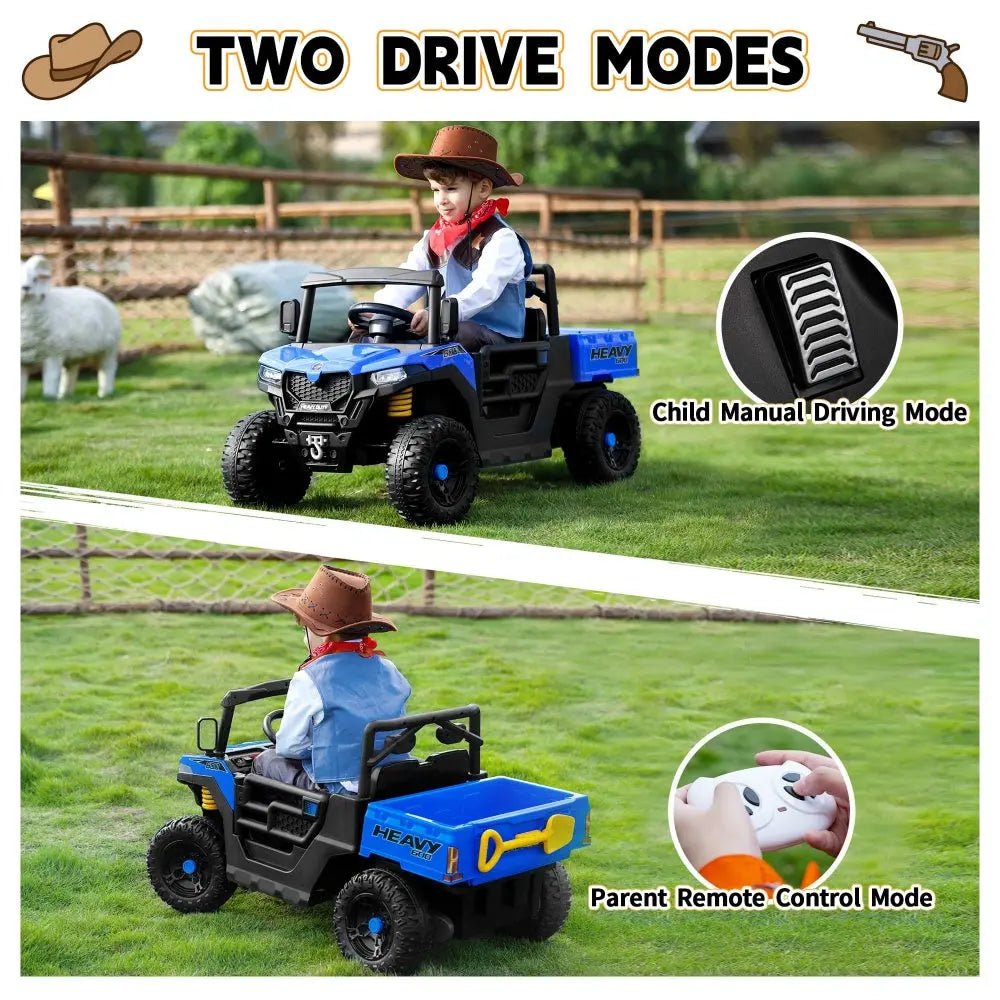 TOBBI 12V Electric Kids Ride-On Dump UTV — product photo 6 of 8