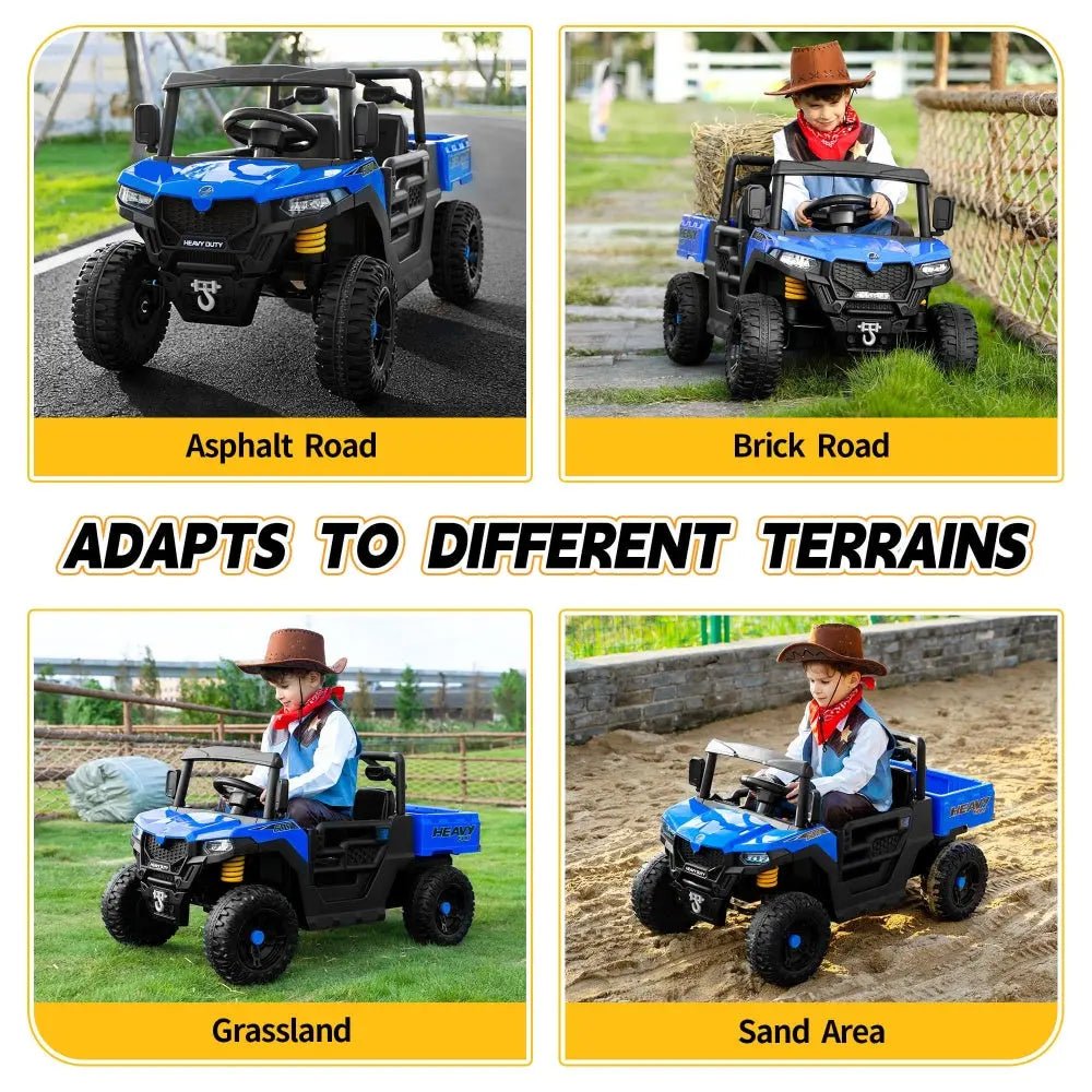 TOBBI 12V Electric Kids Ride-On Dump UTV — product photo 7 of 8
