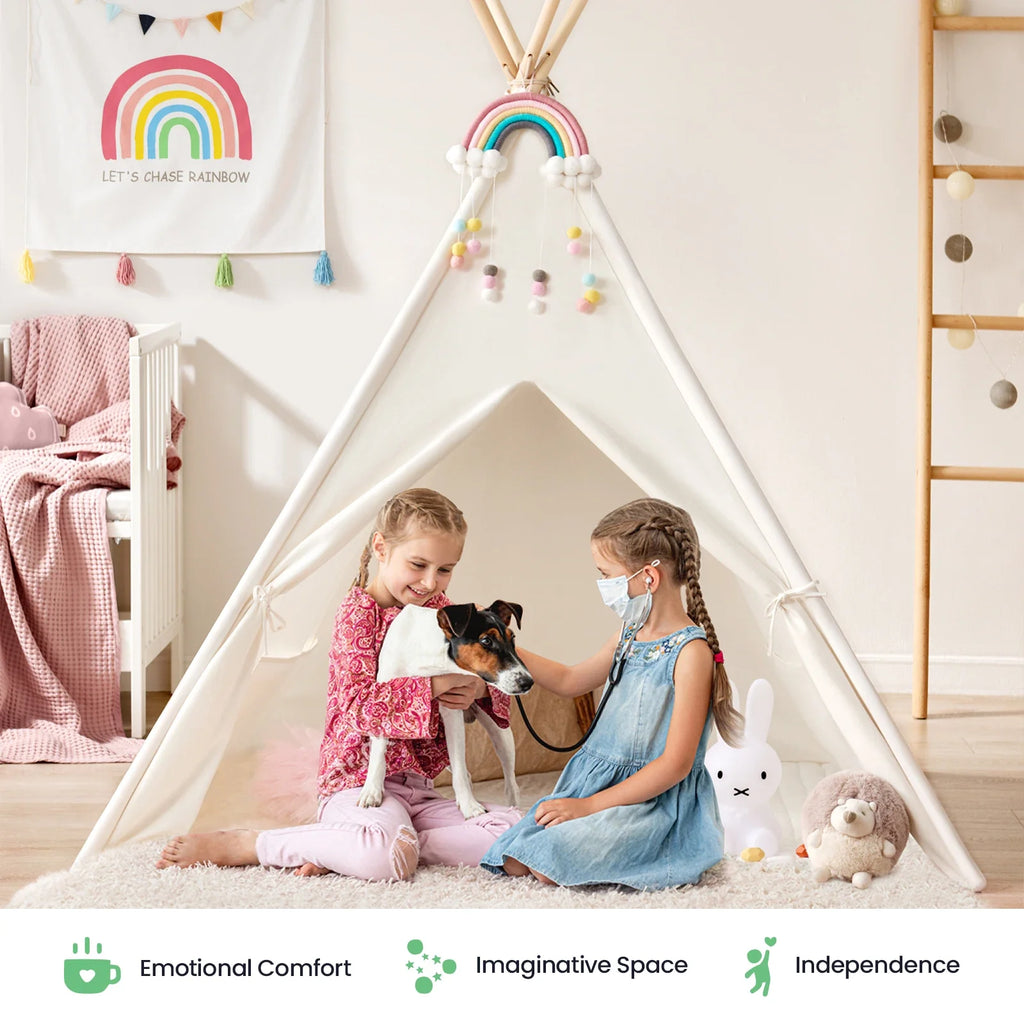 Tiny Land Teepee Tent for Kids with Mat – Indoor Play Tent with Floor Mat — product image 2 of 11
