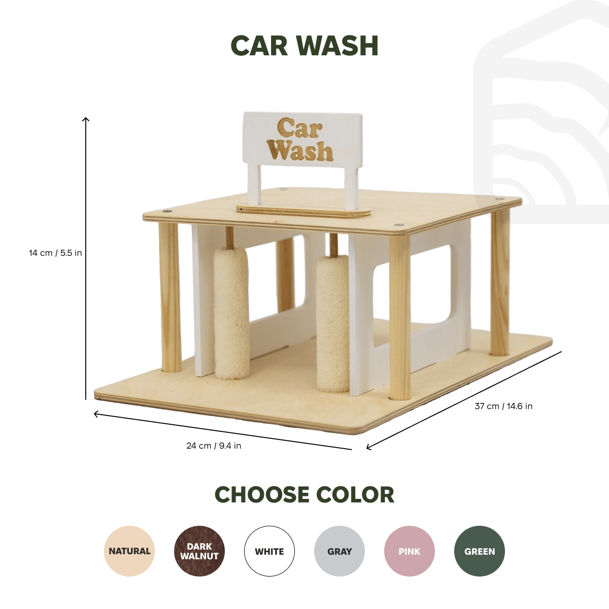 Wooden Car Wash Toy