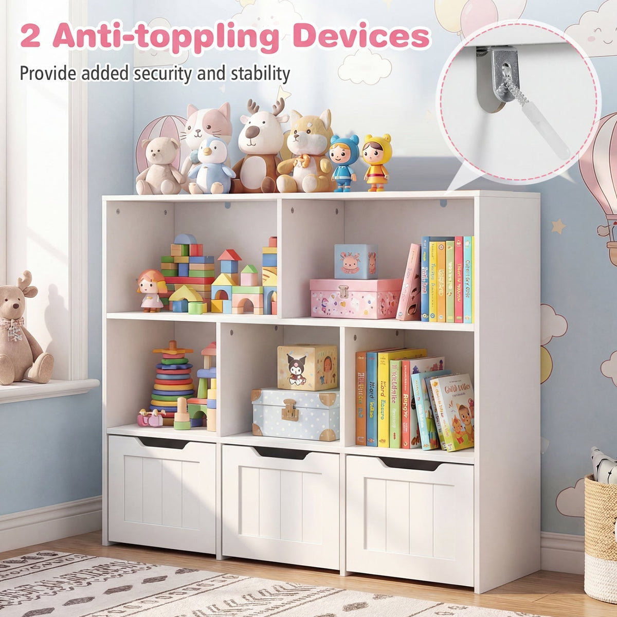 Tidy Treasures Storage with Drawers & Cubbies