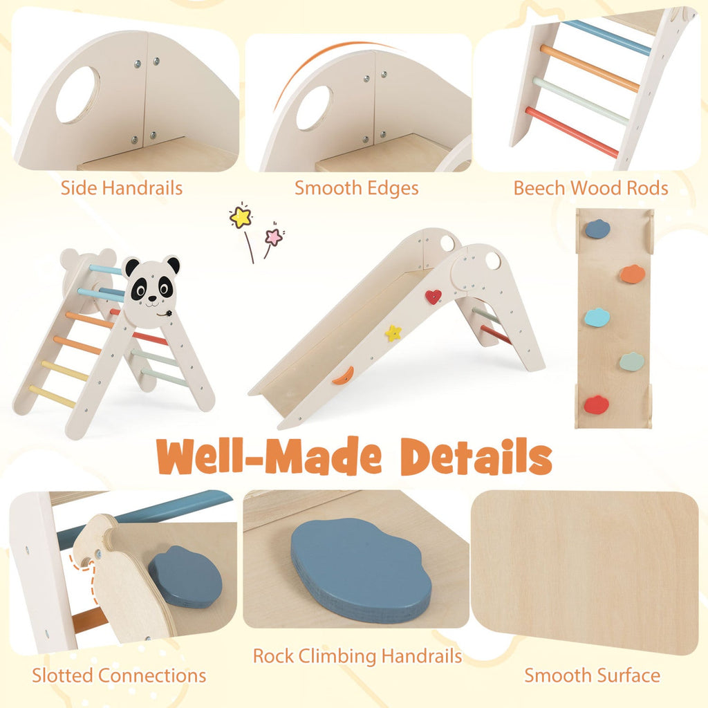 Panda Trail Folding Wooden Climbing Set