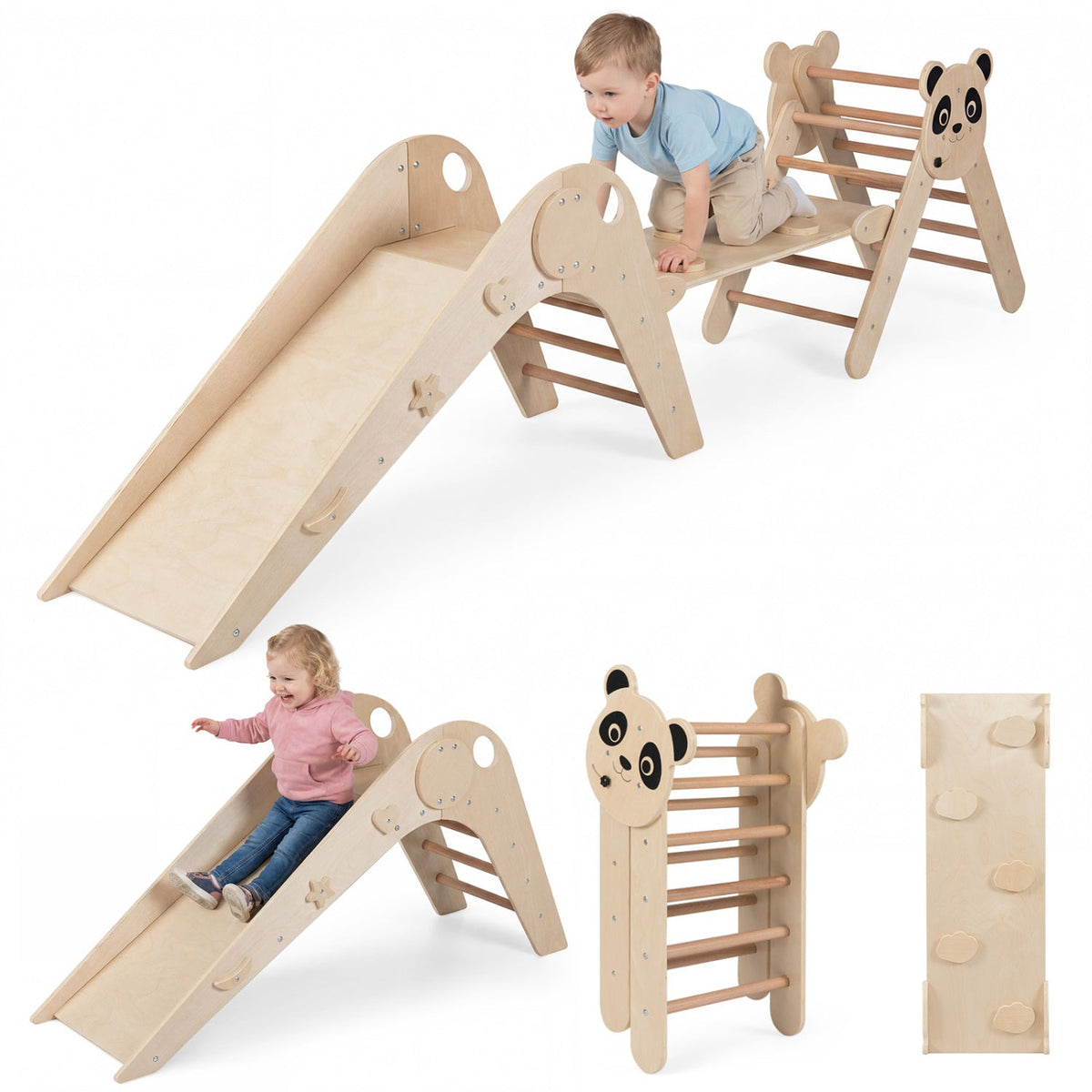 Panda Trail Folding Wooden Climbing Set