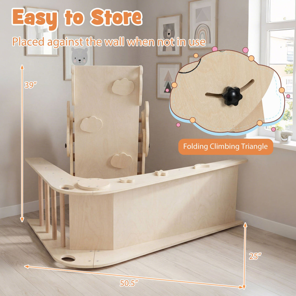 Panda Trail Folding Wooden Climbing Set