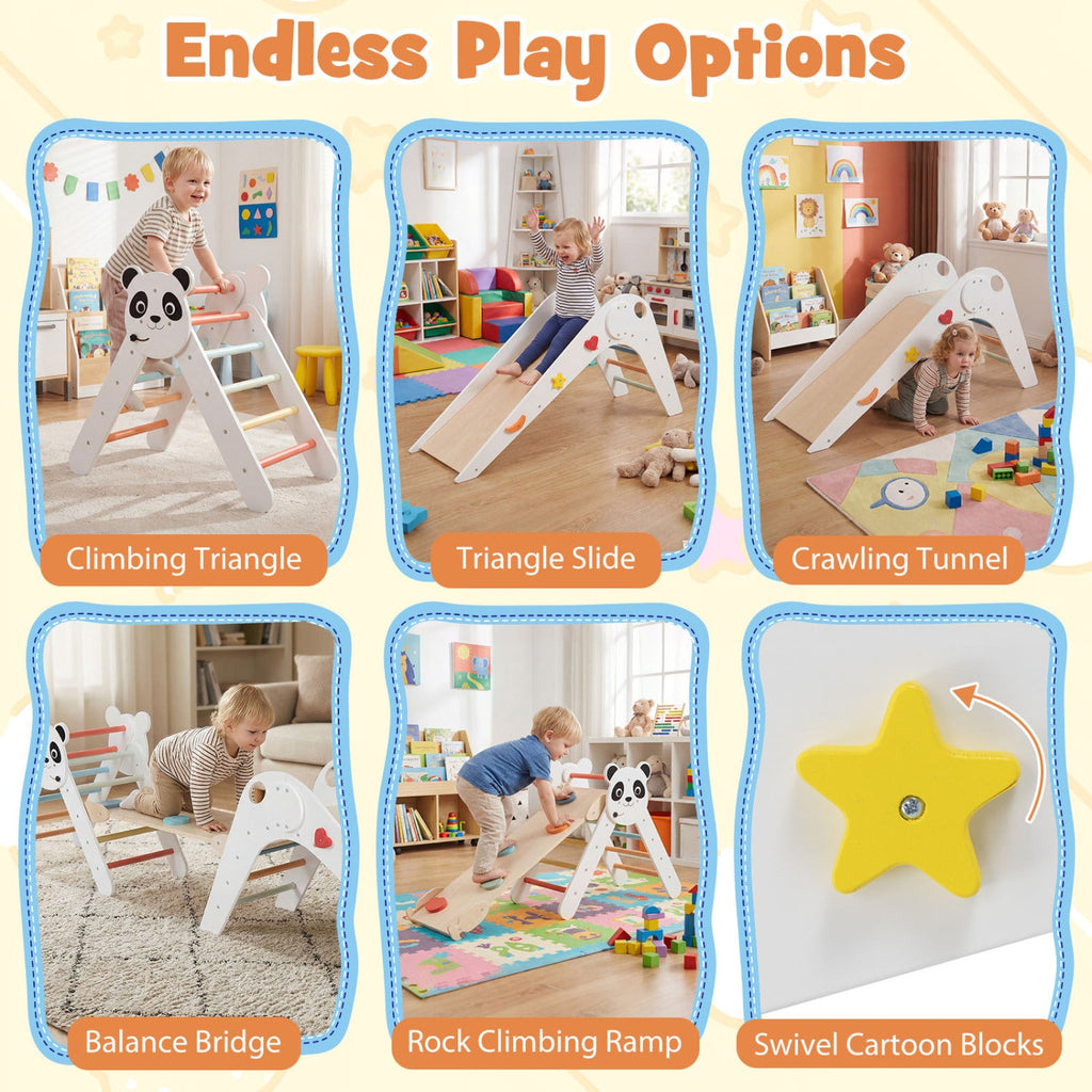 Panda Trail Folding Wooden Climbing Set