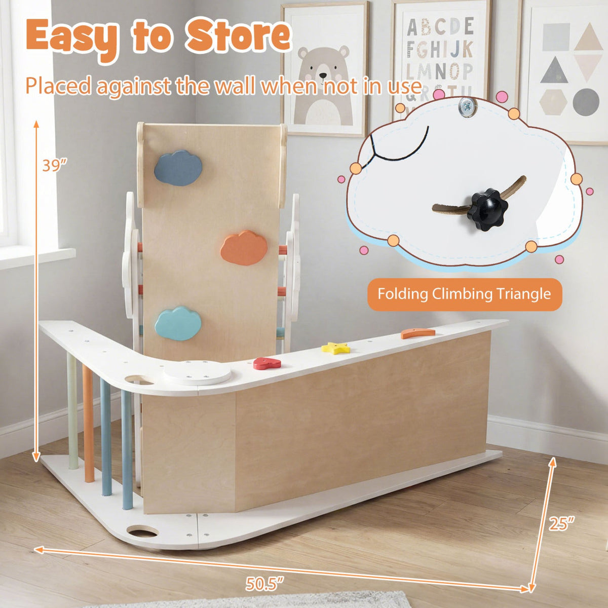 Panda Trail Folding Wooden Climbing Set
