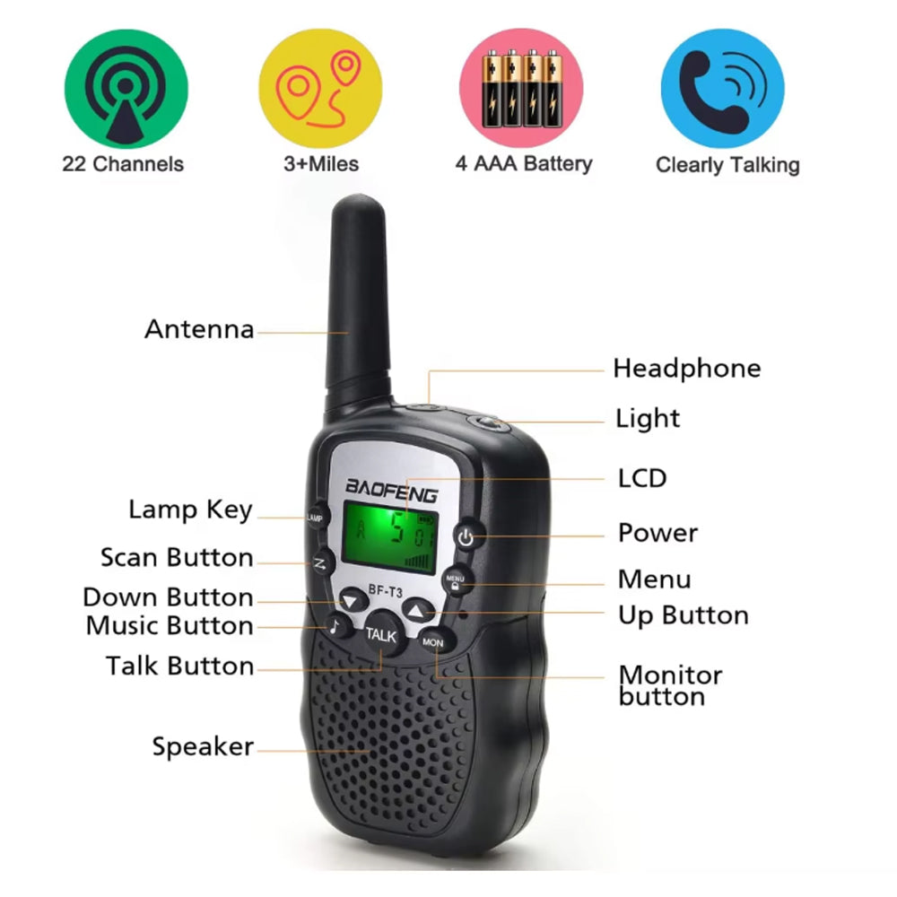 Kids Two-Way Walkie-Talkies for Camping & Outdoor Play - product photo