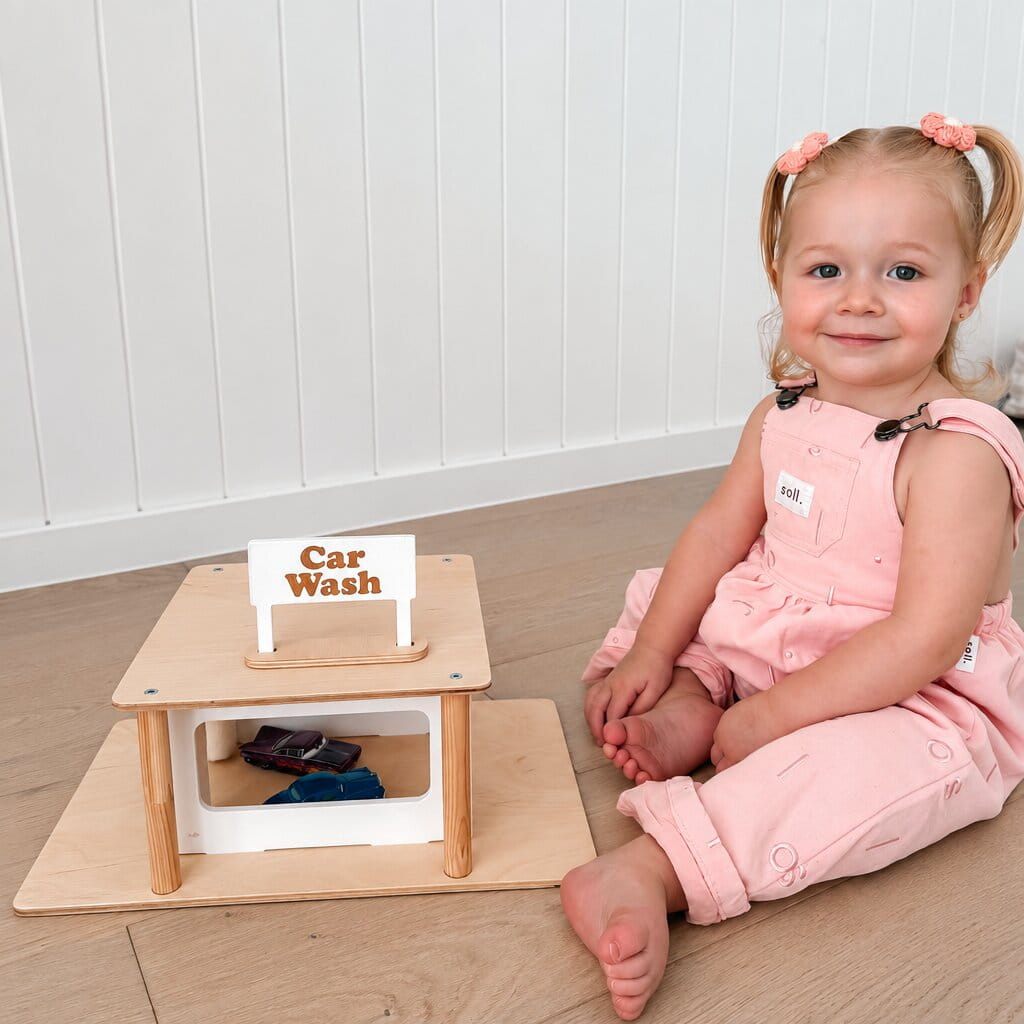 Wooden Car Wash Toy