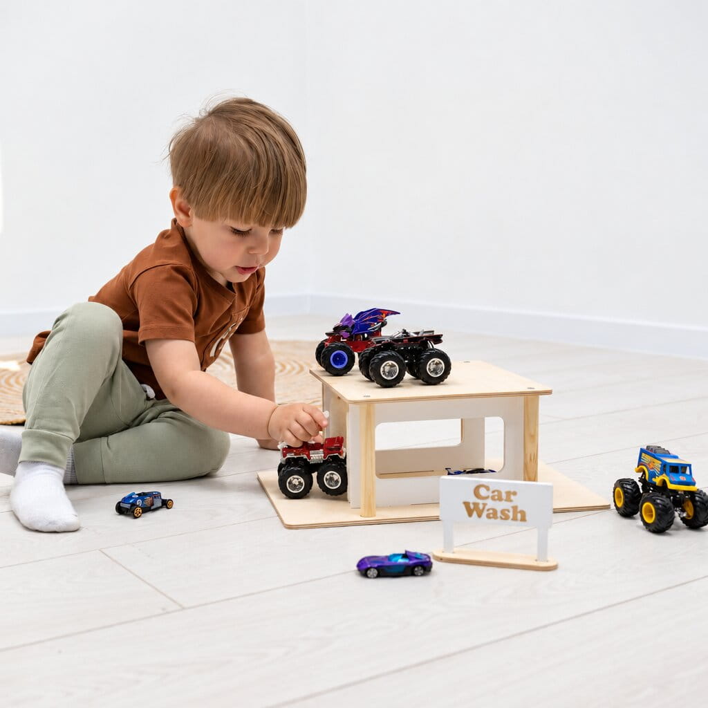 Wooden Car Wash Toy