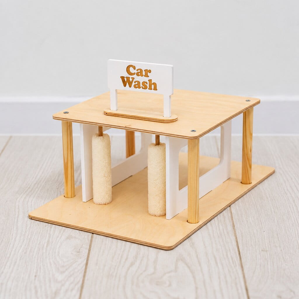 Wooden Car Wash Toy