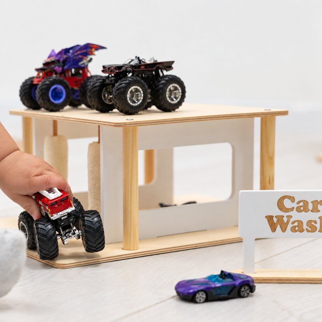 Wooden Car Wash Toy