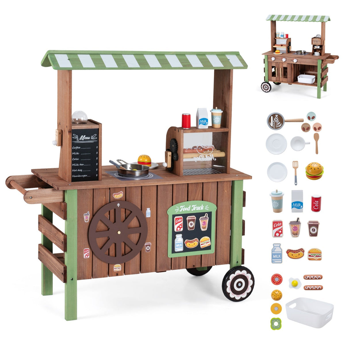 Little Market Rolling Grocery Playset