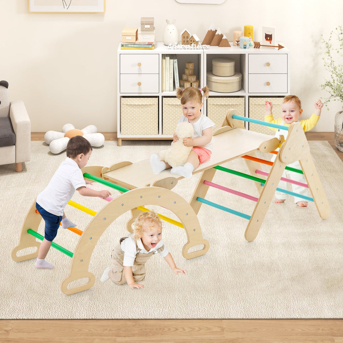 Little Explorer 5-in-1 Wooden Climbing Set