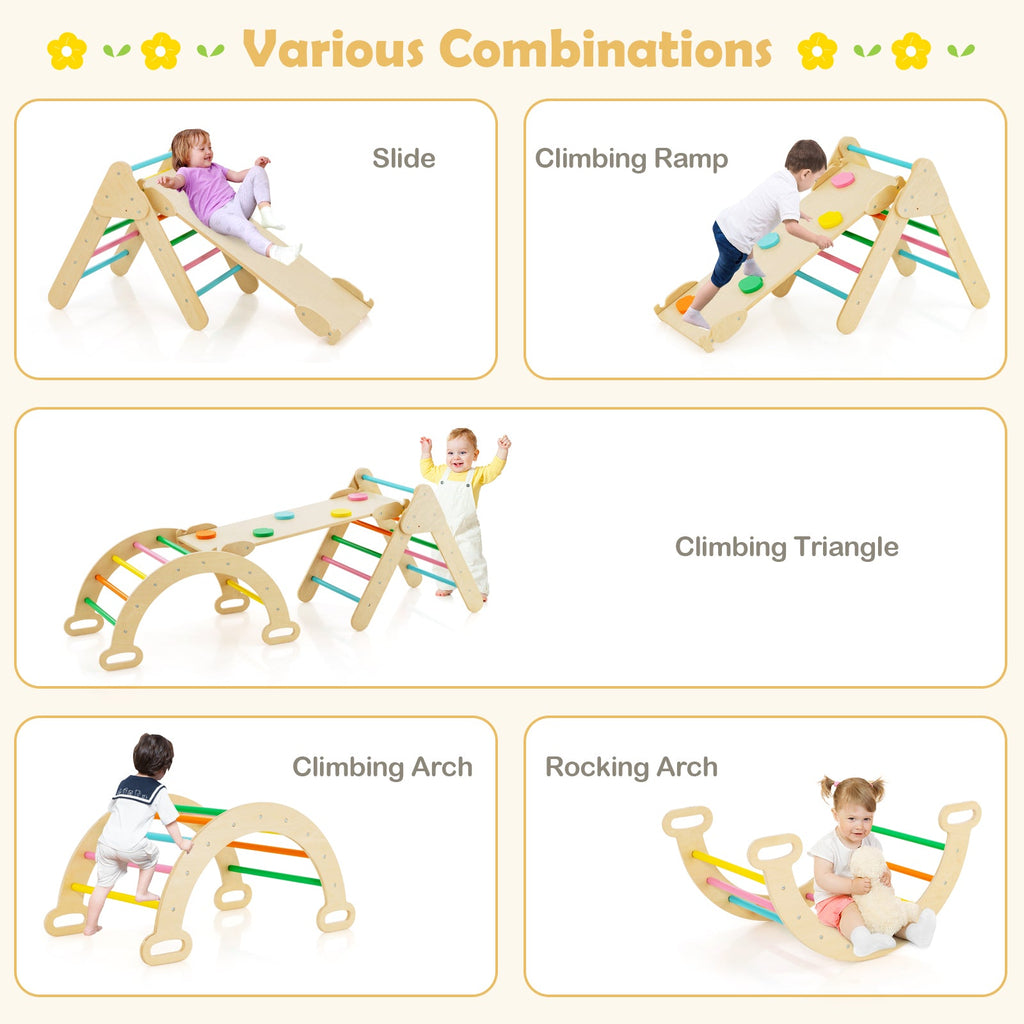 Little Explorer 5-in-1 Wooden Climbing Set