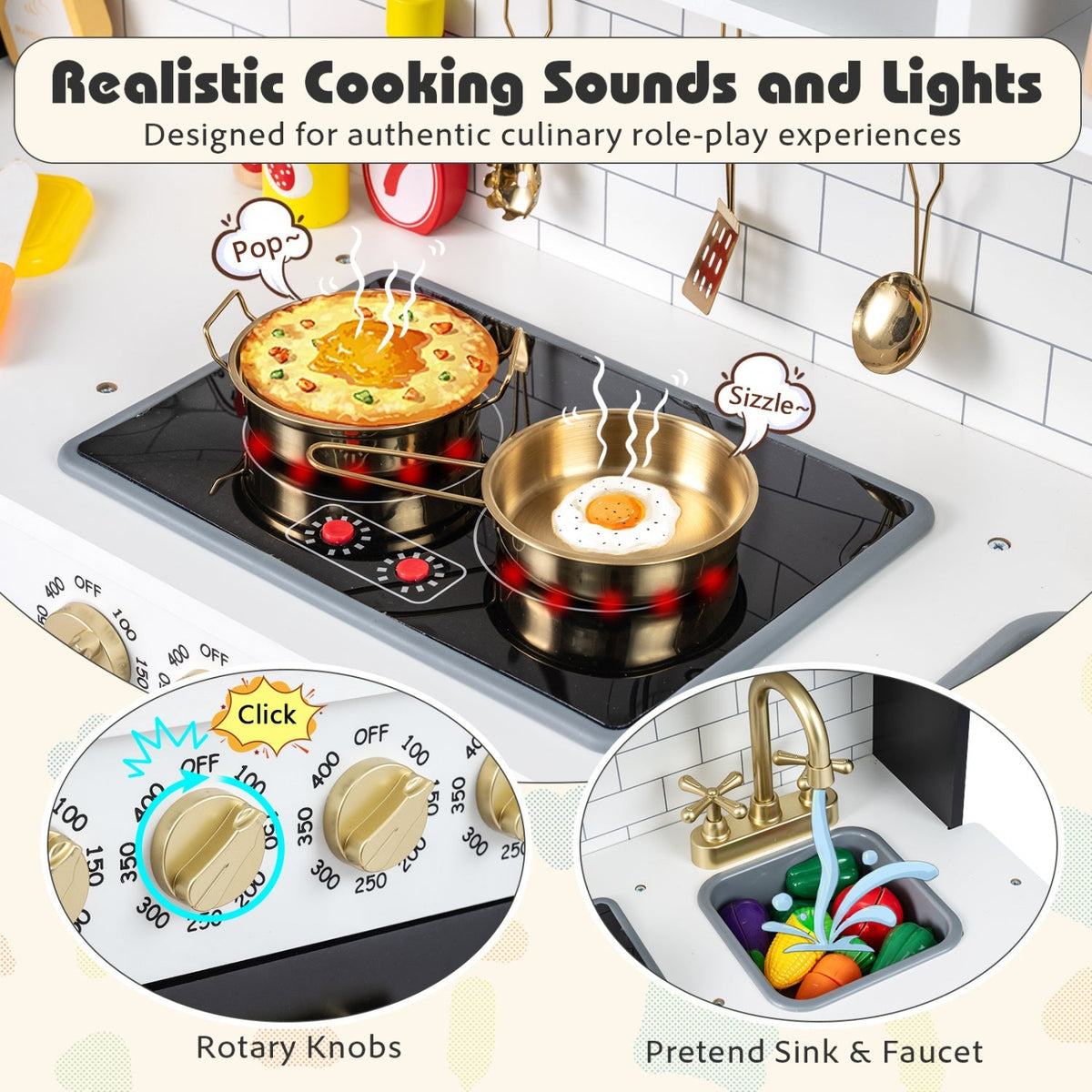 Little Chef Wooden Kitchen with Lights & Sounds