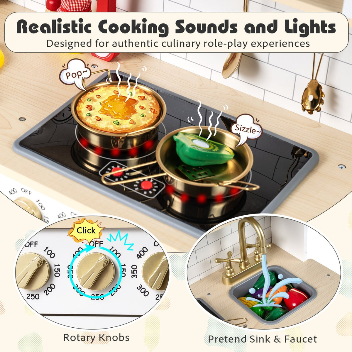 Little Chef Wooden Kitchen with Lights & Sounds