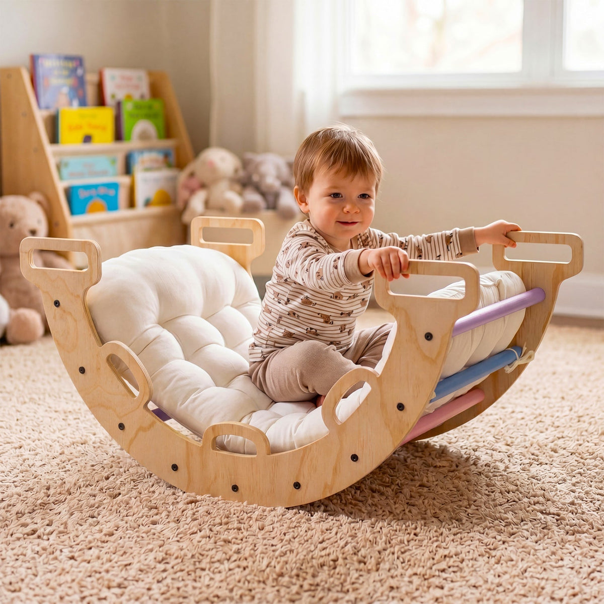Rock & Climb Wooden Arch with Cushion