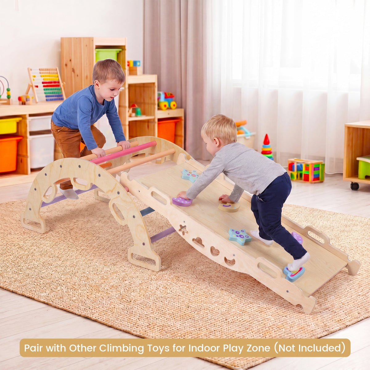 Rock & Climb Wooden Arch with Cushion