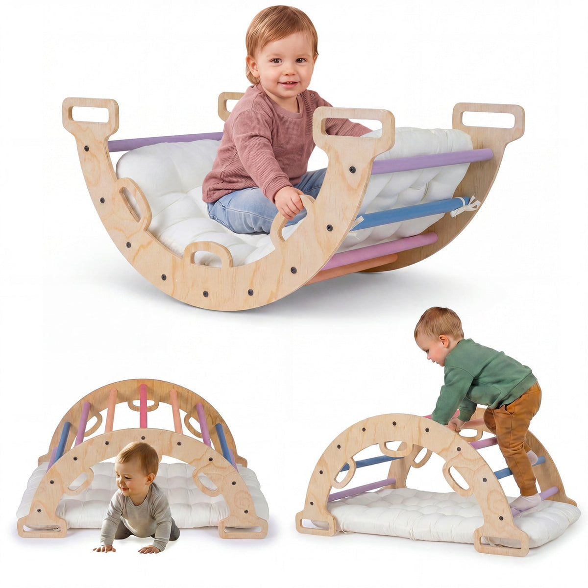 Rock & Climb Wooden Arch with Cushion
