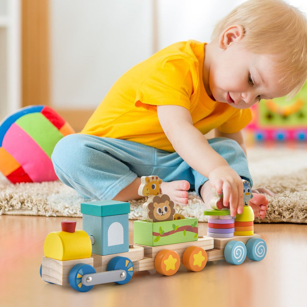 Animal Parade Wooden Stacking Train