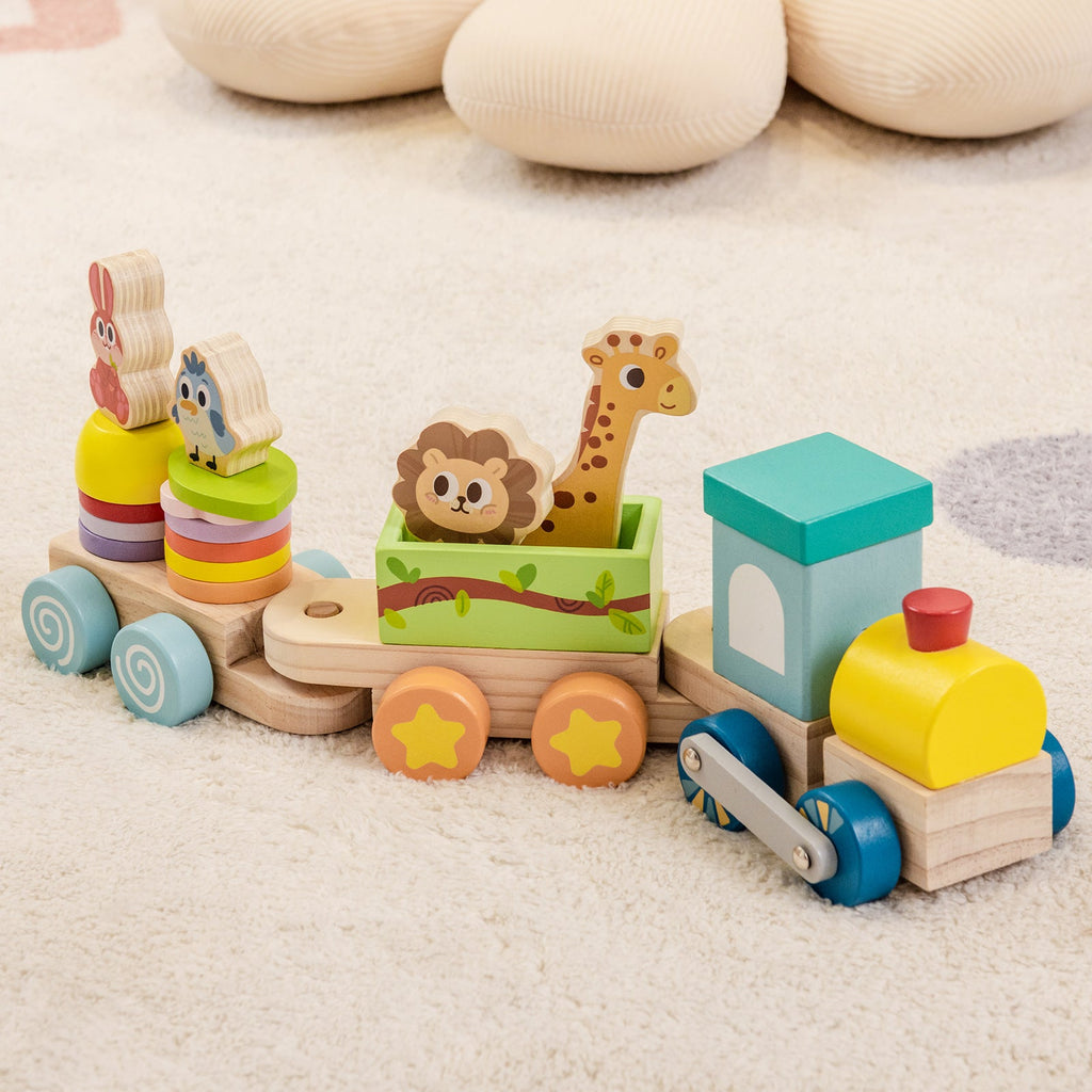 Animal Parade Wooden Stacking Train