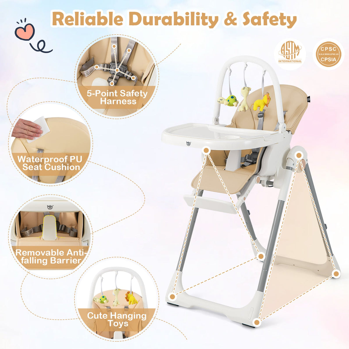 Little Sprouts 4-in-1 Folding High Chair
