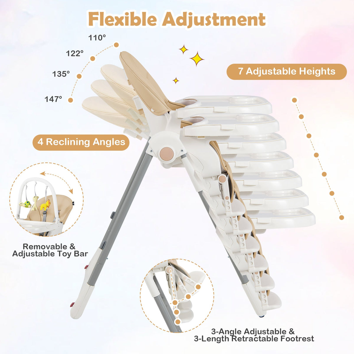Little Sprouts 4-in-1 Folding High Chair