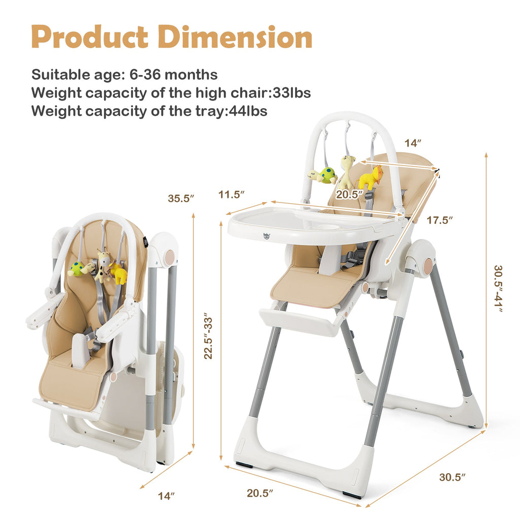Little Sprouts 4-in-1 Folding High Chair