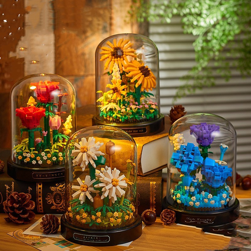 flower bouquet building block set product photo showing the full item