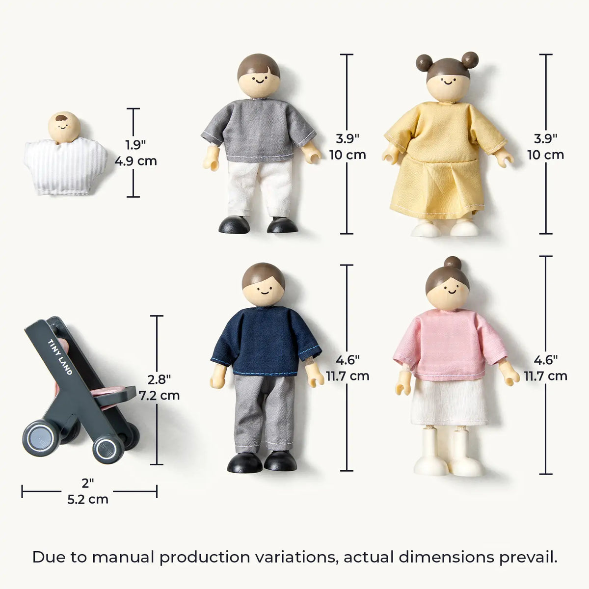 Tiny Land Black Dollhouse, Garage & Dolls Gift Set — product image 10 of 11