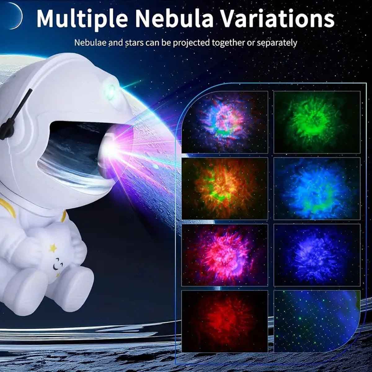 Astronaut Galaxy Night Light Projector