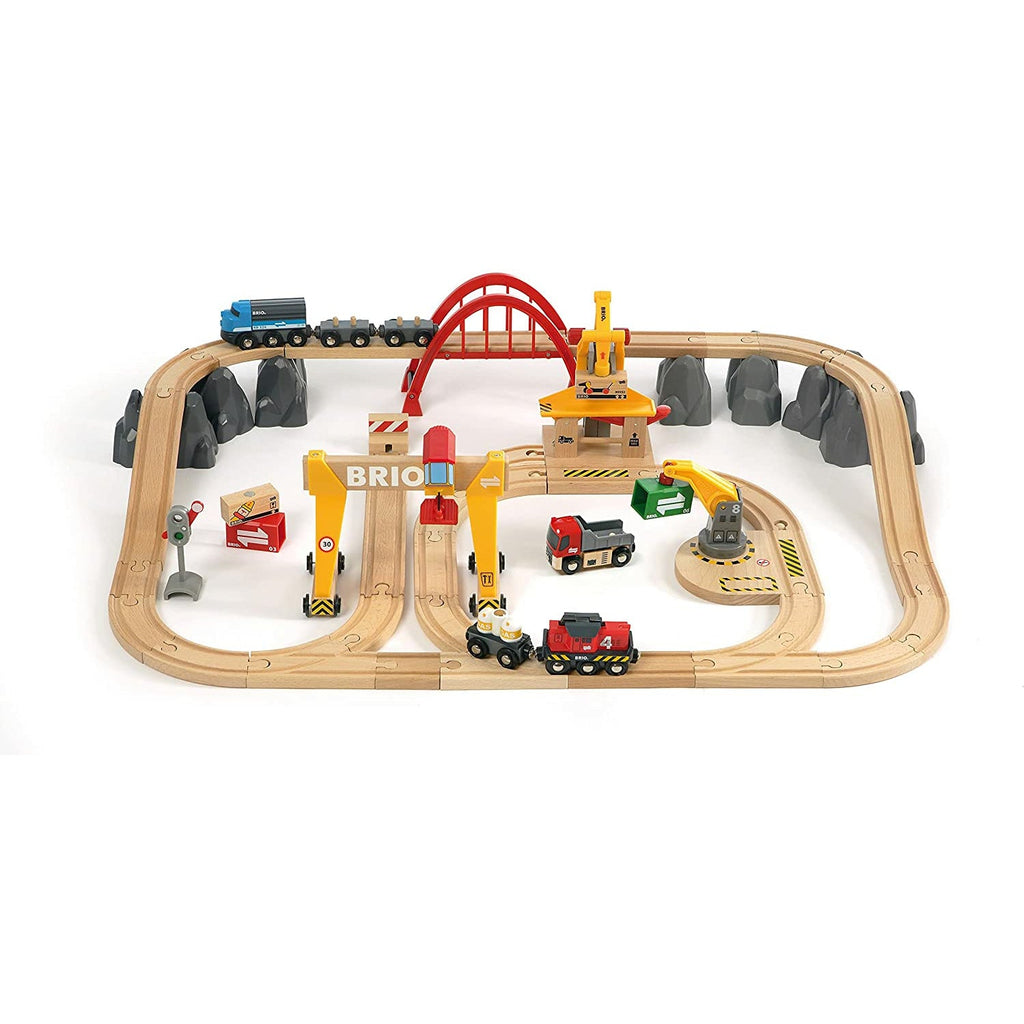 Deluxe Wooden Railway Set - product photo