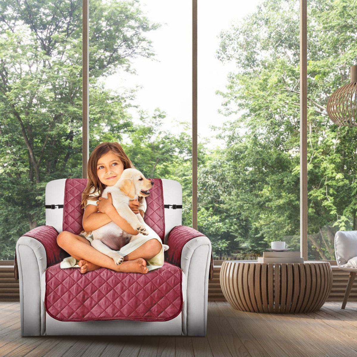 Reversible Sofa Protector with Elastic Strap