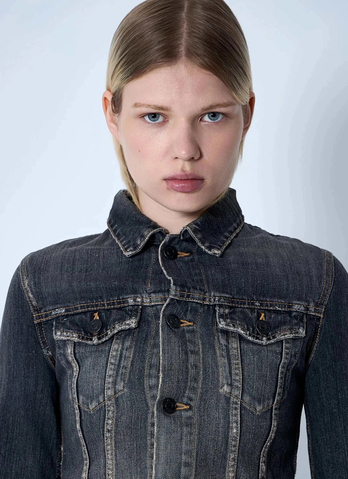 Balenciaga Women Lace-Up Denim Jacket - Maven Couture IncOuterwear / Jackets