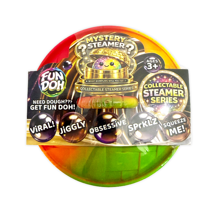 Collectible Mystery Dumpling Squishy Toy in Steamer Case