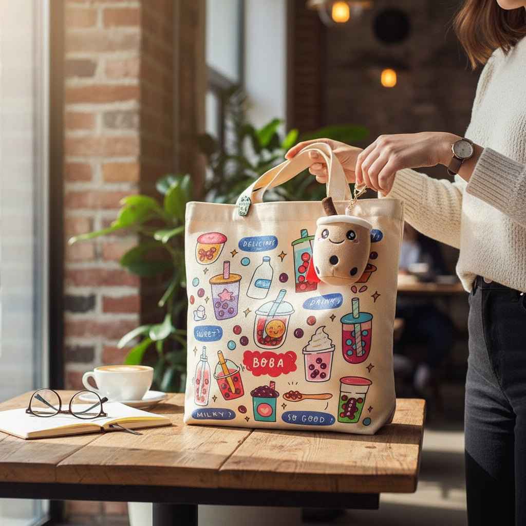 Boba Tote Bag Gift Set — product photo 3 of 22