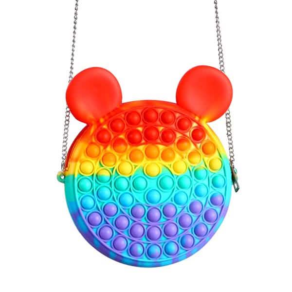 cute bag clip pop fidget toy product photo showing the full item