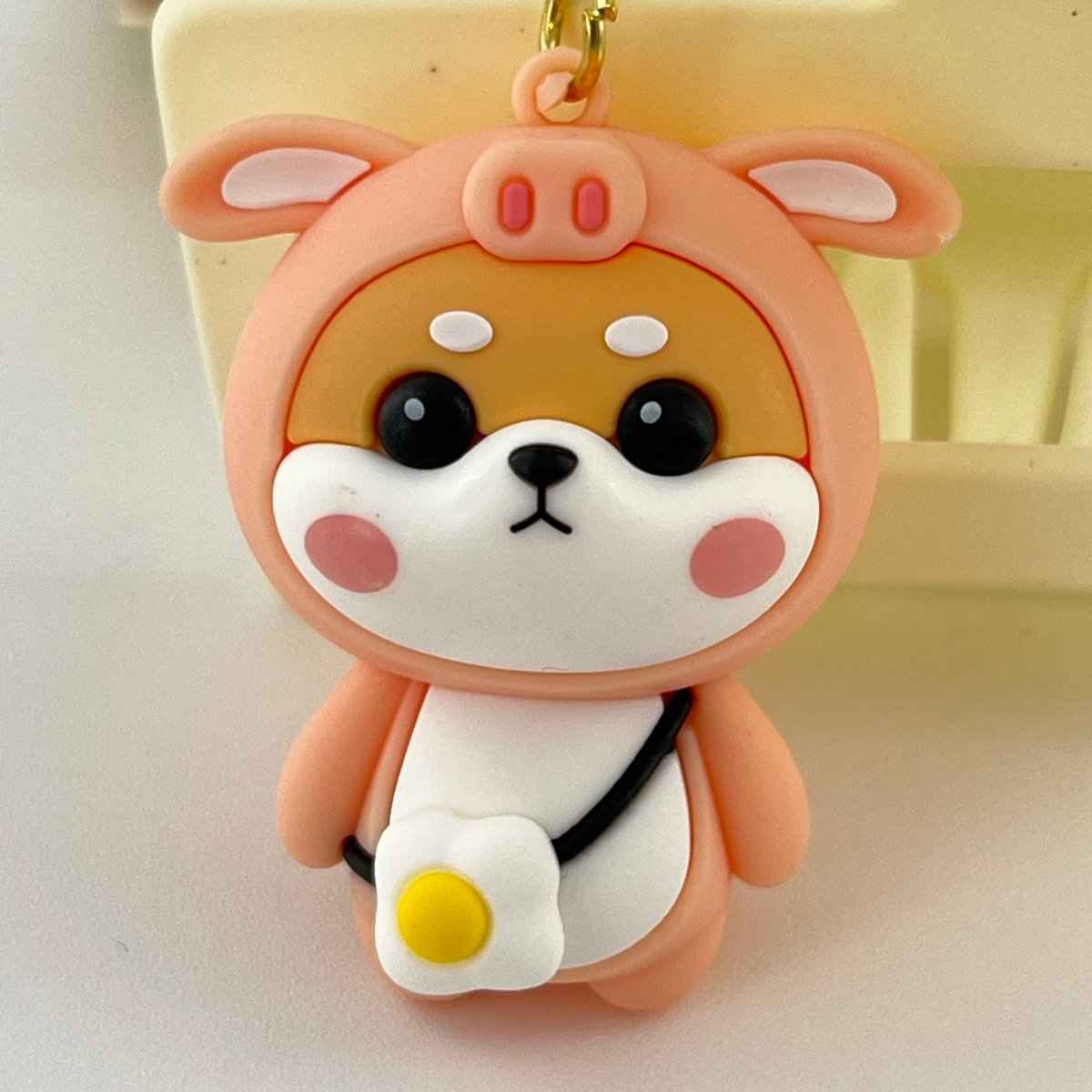 Shiba Inu Keychain in Pig Costume — product photo 3 of 9