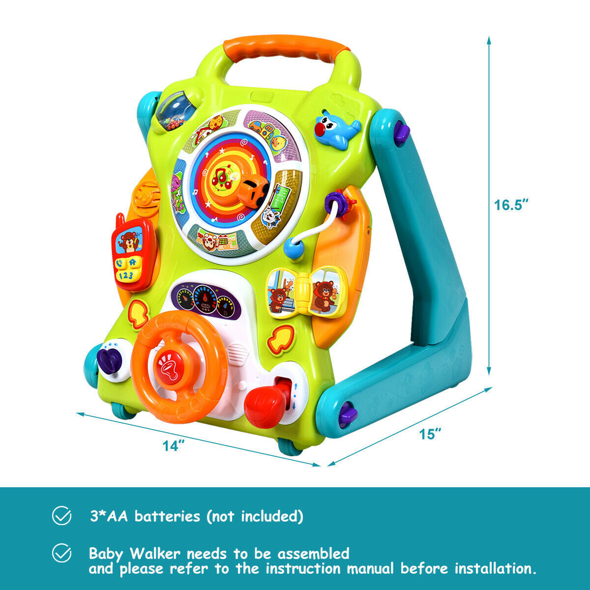 Tiny Tunes 3-in-1 Musical Learning Walker