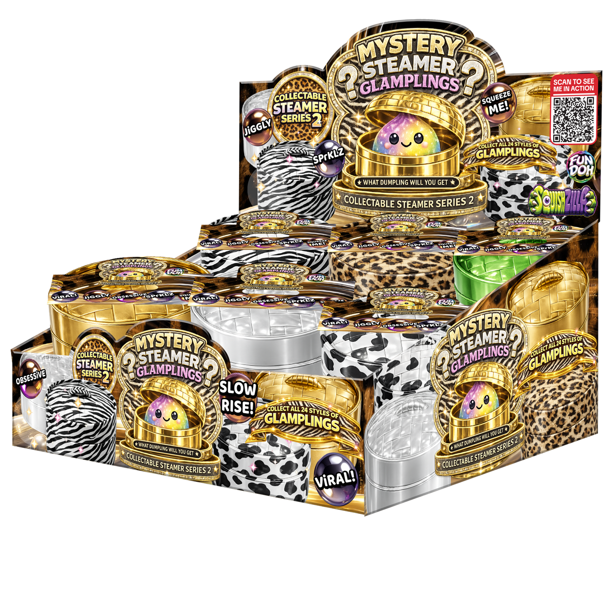Glamplings Mystery Dumpling Squishy, 4-Inch Collectible, Ages 3+