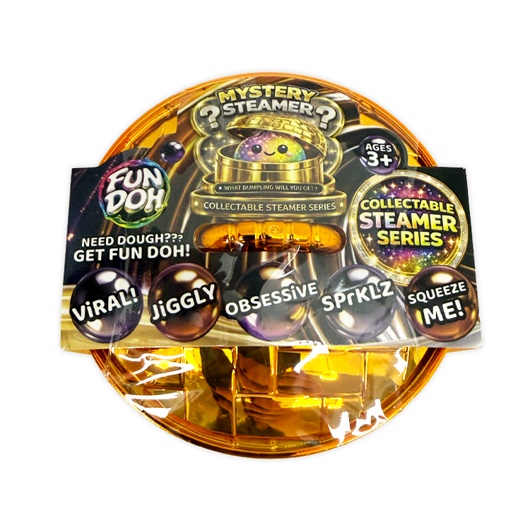 Collectible Mystery Dumpling Squishy Toy in Steamer Case