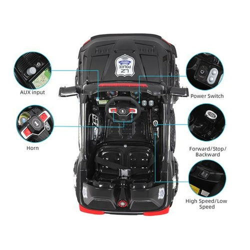 Little Patrol 12V Ride-On Police Car